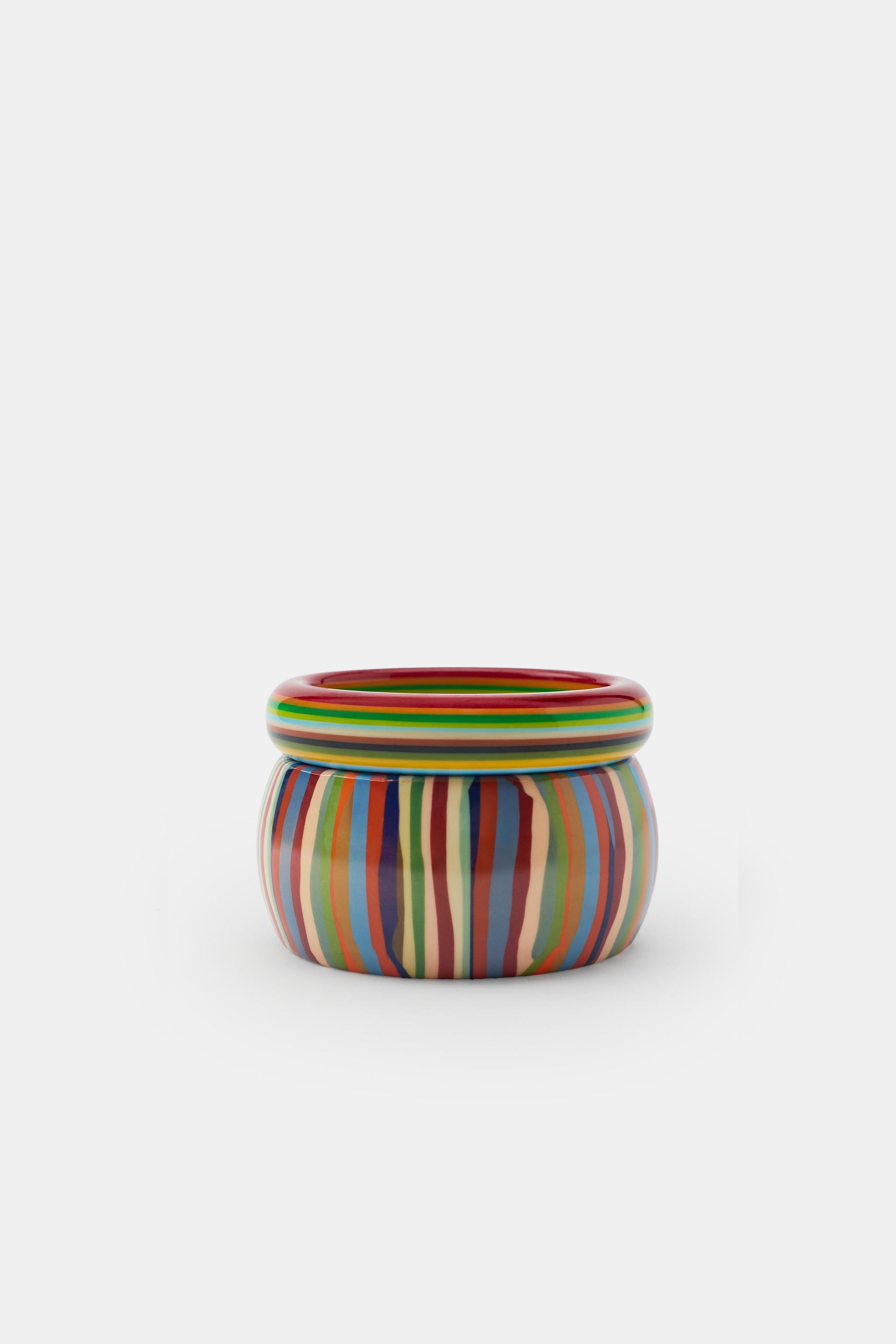 LOT DE 2 BRACELETS RAYÉS EN RÉSINE